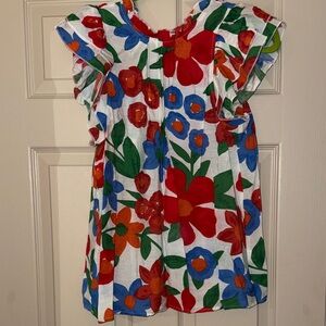 Entro Multicolor Ruffled Top NWOT